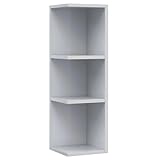 ARKITMOBEL Estantería rinconera de baño Aseo Color Blanco Brillo Estilo Moderno almcanaje Mueble 20x65x21 cm