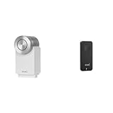 Nuki Smart Lock Pro (4.ª generación), cerradura inteligente con WiFi y Matter para acceso remoto & Fob, llavero Bluetooth, cerrar la puerta pulsando un botón, extensión para Smart Lock
