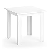 Vicco Mesa de Comedor Karlos, Blanco, 80 x 80 cm