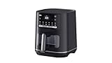 Braun MultiFry 5 HF5073IBK, Freidora de Aire 3 en 1, Control Digital Táctil Temperatura 80-200°, Tecnología RealOven, 20 Programas Automáticos, Recipiente 6L Apto para Lavavajillas, 2000W, Negro Mate