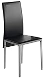 Miroytengo Pack Sillas Comedor Saona Negro Salón Cocina Polipiel Estilo Moderno 97x51x42 Pack 2 Y4 (Único, Black, 2)