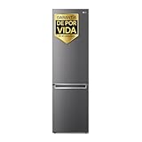 LG GBP62DSNGN - Frigorífico Combi Door Cooling+, Total No Frost con Congelador, 2 Puertas, Sistema Autodiagnóstico, Fresh Converter, Serie P-600, Clasificación D, Capacidad 419 L, Inox Antihuellas