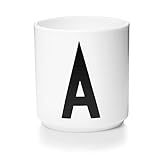 Design Letters Taza Personalizable Inicial A-Z | Regalo para mamá | Tazas de Cafe | Taza de porcelana | Taza sin asa | Tazas para Espresso | Moderna taza para té, café | Taza Blanco aptas lavavajillas