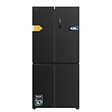 Cecotec Frigorífico 4 Puertas 436L Bolero CoolMarket 4D 436 Dark E. 183cm Alto y 83,6cm Ancho, Compresor Inverter Plus, Total No Frost, Alarma Puerta Abierta, Fast Cooling y Freezing, MultiAirFlow