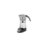 De'Longhi Alicia EMKM 9 Cafetera Moka Eléctrica, 550 w, Capacidad 9 Tazas, Función Autoapagado, Base Giratoria, Negro y Plata