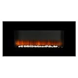 Classic Fire AJ15-S Vancouver - Calefactor de Pared con Efecto Chimenea, Mando a Distancia, 2000 W, Negro, 105,5 cm