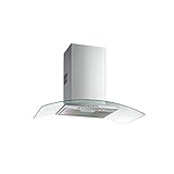 Teka NC 785 - Campana Extractora 70 cm, Campana Decorativa con Ala de Cristal, Motor de Doble Turbina EcoPower, Mandos Electrónicos, 3 Velocidades + Intensiva, 2 Lamparas LED, Color Acero Inoxidable