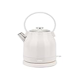 Livoo - Hervidor retro 1,5L DOD202C - 1850-2200W, acero inoxidable, rotación 360°, resistencia oculta