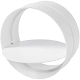 Vent Systems Amortiguador de aire de 125 mm de diámetro y plástico en línea. Conecte el secador de aire de escape o baño y las tuberías con la válvula antirretorno. HVAC, calefacción, refrigeración,