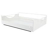 Organizador de Gabinete Extraíble, Estantes de Despensa Deslizables de 16 X 9 X 3,6 Pulgadas, Estante de Despensa con Cajón Deslizante para Cocina, (White)
