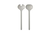 Mepal - Set cubiertos de ensalada Silueta 2 piezas - Aptos para lavavajillas - Cubiertos ensalada - Tenedor y cuchara ensalada - Nordic white