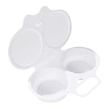 Hervidor De Huevos Para Microondas - Cocedor Rápido De Huevos En 1 Minuto, Hervidor De Huevos De Doble Taza Con Tapa, Accesorios De Cocina Creativos Para Amantes De La Cocina, Ahorra Tiempo