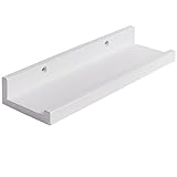 IBUYKE Estante flotante de madera de roble macizo, estante creativo en forma de U para sala de estar, oficina, dormitorio, baño, cocina, color madera RF-GB543W