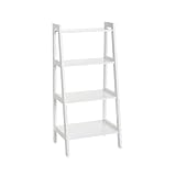 Estantería Escalera de 4 estantes de Madera MDF nórdica Blanca, de 43x31x90 cm - LOLAhome