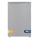 Cecotec Mini Nevera 107 L Bolero CoolMarket TT 107 Inox, Clase E, Ahorro energético, Puerta reversible, Bajo nivel sonoro, Crisper Box, Cajón congelador.