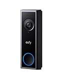 eufy Security Videoportero C30, 2K FHD, Cable o Batería de Liberación Rápida, Grabación 24/7, Detección de Movimiento Humano, Compatible con HomeBase S380, videollamada sin cuota mensual