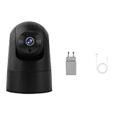 Tuesoa Cámara WiFi Cámara de Videovigilancia 5G Mini Cámara de Seguridad Interior Negro Enchufe Europeo