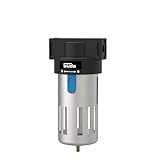 Güde Filtro separador de agua 1/4 (rosca de conexión IG 1/4', presión máxima de trabajo 10 bar, para montaje en compresores/conductos de aire comprimido, con válvula de drenaje)