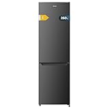 Cecotec Frigorífico Combi Bolero CoolMarket Combi 250 Dark E. Clase Energética E Frigorífico Combi Inox Oscuro 180X55Cm, 250L, No Frost, Multi Air Flow Y Cajón Humidity Box
