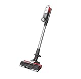 Hoover HF9 Home HF910H, Aspiradora Escoba sin Cable, sin Bolsa, 3 en 1, Escoba, de Mano y Vertical, Cepillo Antienredos, Autonomía 30 min, Color Gris/Rojo
