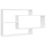 vidaXL Estantes de Pared Contrachapada Mobiliario Decoración Ideal Elegante Práctico Versátil Atractivo Robusto Duradero Resistente Blanco 104x20x58,5