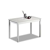 ASTIMESA - Mesa de Cocina con Tapa laminada Color Niebla - Estructura de Aluminio- Ideal para Cocinas Pequeñas y Decoración Minimalista - Práctica para Organizar Espacios - Medidas: 110 cm x 70 cm
