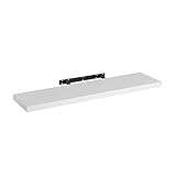 LOLAhome Estante de Pared Flotante de Madera MDF Blanco Decorativo,Balda de Pared,De 23x100 cm para Salón, Cocina, Oficina, Dormitorio,Resistente