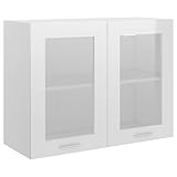 vidaXL Armario de Cocina Muebles Mobiliario Duradero Mesa de Trabajo Almacenamiento Cuenco Plato Olla Alacena Contrachapada Blanco Brillo 80x31x60cm