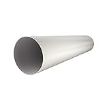 MKK Tubo de Ventilación de Plástico, 150 mm de Diámetro, 100 cm de Largo, Conducto Redondo ABS para Escape y Suministro de Aire, Resistente a la Intemperie
