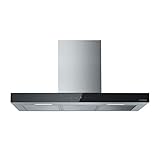 Schneider SCHB9612TB Campana decorativa mural de 90 cm 647 m³/h Acero inoxidable/Negro