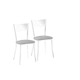 ASTIMESA SCMGGR Dos sillas de Cocina, Metal, Gris, Altura de Asiento 45 cms