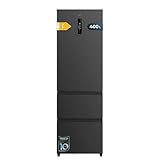 Cecotec Frigorífico Combi No Frost Inox Puerta Francesa Oscuro Bolero CoolMarket Combi FD 400 Dark E. Frigorífico French Door oscuro, 400L, Total NoFrost, Motor Inverter y funciones Fast Cooling