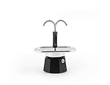 Bialetti - El juego Mini Express Kandisky Moka contiene cafetera para 2 tazas (90 ml), negra, aluminio