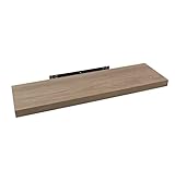 The Secret Home – Estante Rectangular - Estantería Balda Flotante Mueble Organización para Colgar - para Salón, Cocina, Habitación, Pasillo (Madera Oscura Natural)