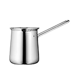 WMF Olla de moca gourmet de 340 ml, olla de moca apta para 6 tazas, cafetera espresso Cromargan de acero inoxidable pulido, apta para lavavajillas, gris