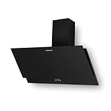SCHNEIDER SCHD2A90EBS Campana extractora 90 cm, 594 m³/h, 3 velocidades, Cristal Negro/Negro Mate