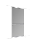Windhager mosquitera corredera Expert, Marco de Aluminio para Puertas, 120 x 240 cm, Blanco