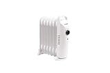 UNIVERSALBLUE Calefactor Eléctrico de Aceite Bajo Consumo | Radiador Aceite Blanco 700W | 7 Elementos Calefactores | Silencioso | Sistema de Seguridad | Termostato Ajustable