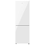 Cecotec Frigorífico Combi 2 Puertas Cristal Blanco de 322 Litros Bolero CoolMarket Combi 322 Glass White E. Altura 185 y 60 cm de Ancho, Motor Inverter Plus, Sistema Multi Air flow, Total No frost