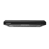 SCHNEIDER Campana extractora 60 cm, Potencia succión 177.4 m³/h, Motor 80W, 2 niveles de potencia, Color Negro SCHC6018CN