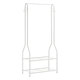 Amazon Basics Armario con dos estantes inferiores, blanco, 75 x 36.5 x 150 cm (L x W x H)
