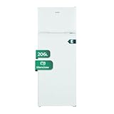 SVAN Frigorífico Combi 2 Puertas Blanco SF145501E. Capacidad 206 Litros, Puerta Reversible, Bajo Nivel Sonoro, Eficiencia Energética Clase E