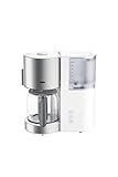 Braun Household KF 5120 WH - Cafetera de filtro IDCollection con AromaSelect & 10 tazas de cristal Indicador de descalcificación Programa de limpieza 1000 W Blanco/Acero inoxidable