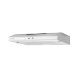 Concept OPP1360 Campana Extractora Bajo Mueble 60cm | Bajo Consumo con Iluminación LED | 3 Niveles de Rendimiento | Funcionamiento Opcional con Aire de Escape o Recirculación (Blanco)