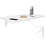 Mesa plegable de pared, 80 x 40 cm, color blanco, mesa de comedor, mesa de cocina, mesa de bar, mesa de pared, mesa de bar, mesa de pared, plegable, para montaje en pared, oficina, cocina, comedor