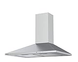 Cata Campana Extractora Decorativa V 700 con 3 Niveles de Extracción Motor Extra Silencioso Consumo 95 W Panel de Control Mecánico Iluminación LED Sistema de Fácil Instalación Ancho 70 cm Color Inox