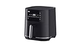 Braun MultiFry 5 HF5030IBK, Freidora de Aire, Capacidad 6L, Control Digital Temperatura 80-200°, Tecnología RealAir, 8 Configuraciones Predeterminadas, Táctil, Cesta Lavable Lavavajillas, 1700W, Negro