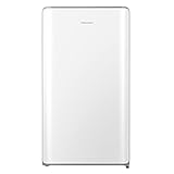 Hisense RR106D4CWF- Frigorífico Una Puerta, Table Top, Alto 87 Cm, Congelador, Estantes XL, Cajón frutas y verduras, Silencioso 36 dBA, Color Blanco