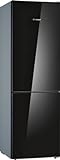 Bosch combinación de frigorífico 60cm 308l a ++ lowfrost negro kgv36vbeas