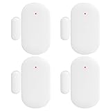 Nivian–Pack 4 Unidades Detector de Apertura valido para Puertas y Ventanas Compatible con Alarma Nivian–Apto para Interior-Inalámbrico 433Mhz - Fácil instalación sin Necesidad de Cables